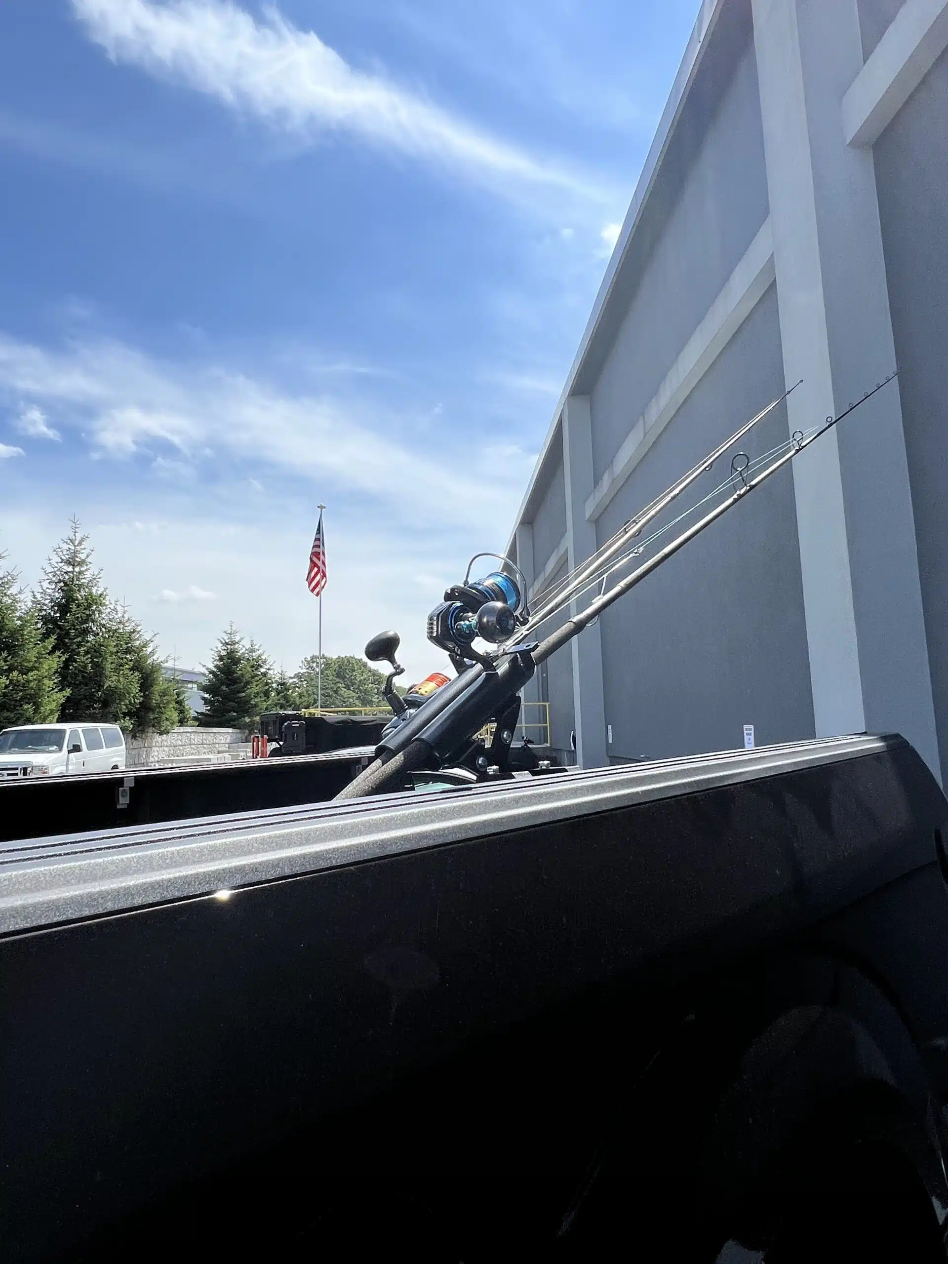 Upgrade Hitch Mount 4 Truck Flag Pole Holder, Fishing Rod Storage