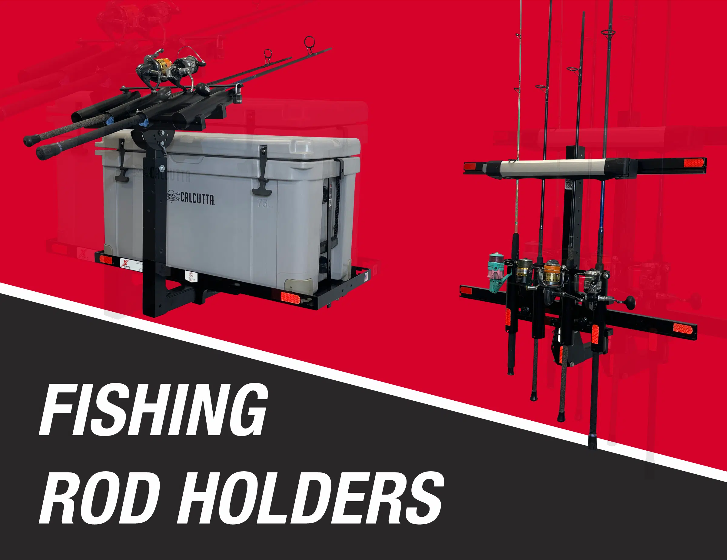 X-Rack Hitch Mounted Fishing Rod Carrier Kit (4 rod) - X-Rack